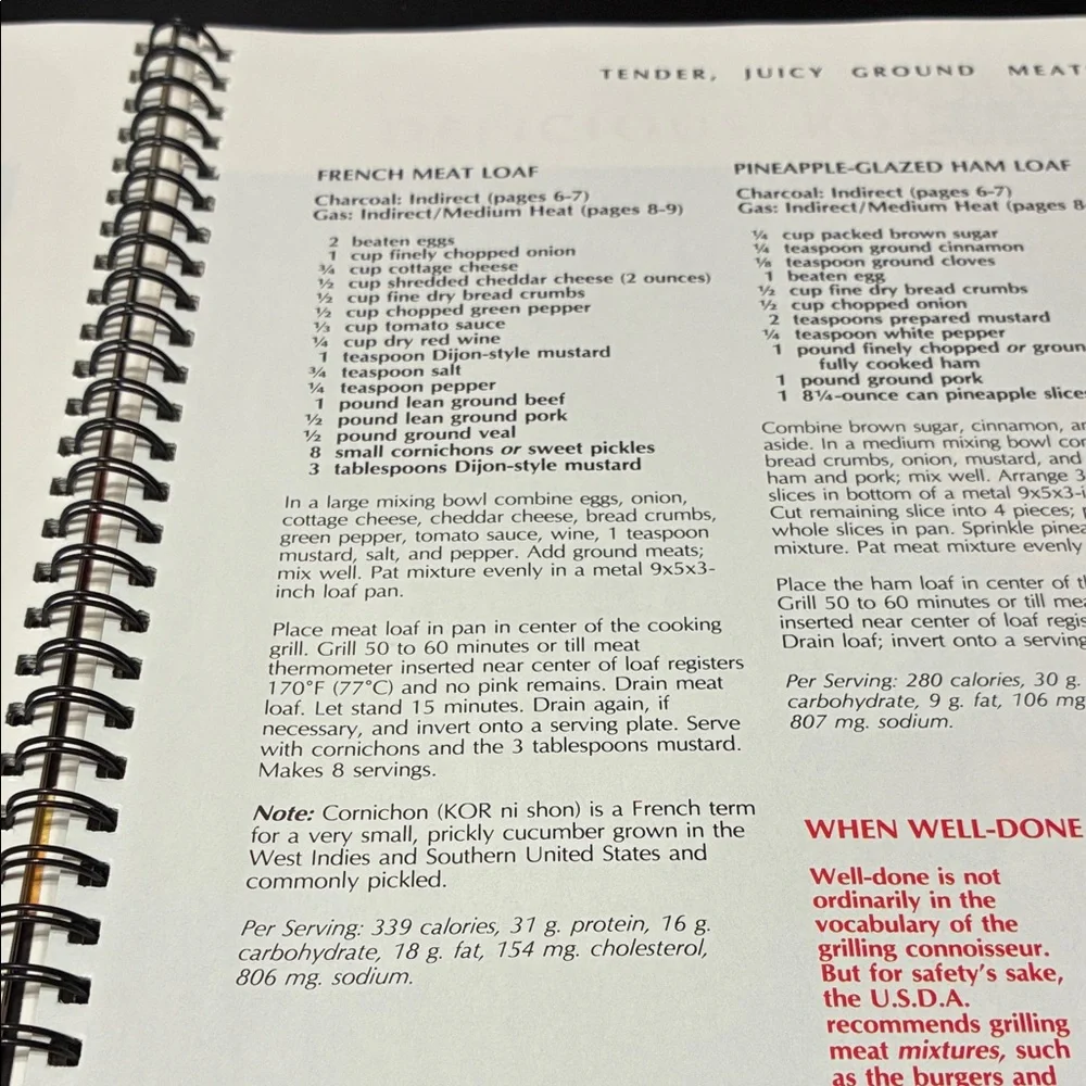 Vintage Weber Grill Out! Cookbook - Black Cover